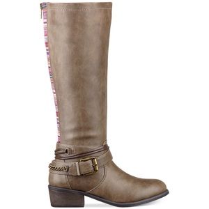 Wide Calf Dark Taupe Boots